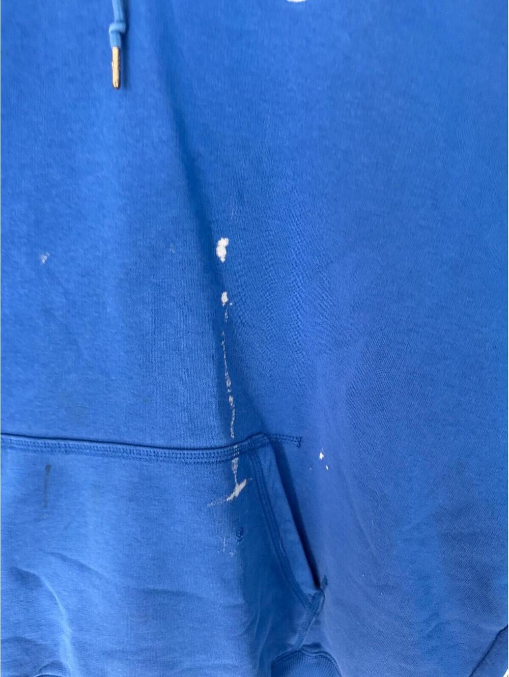 Nike Mens Hoodie Blue Pullover Swoosh Sweatshirt Athletic Casual, XL - Picture 2 of 4